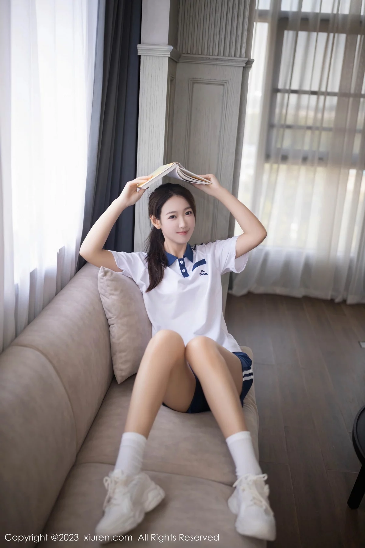 Xgyw.Org_XiuRen第7091期_模特唐安琪性感白色学妹装露白色蕾丝内衣秀曼妙身姿诱惑写真80P