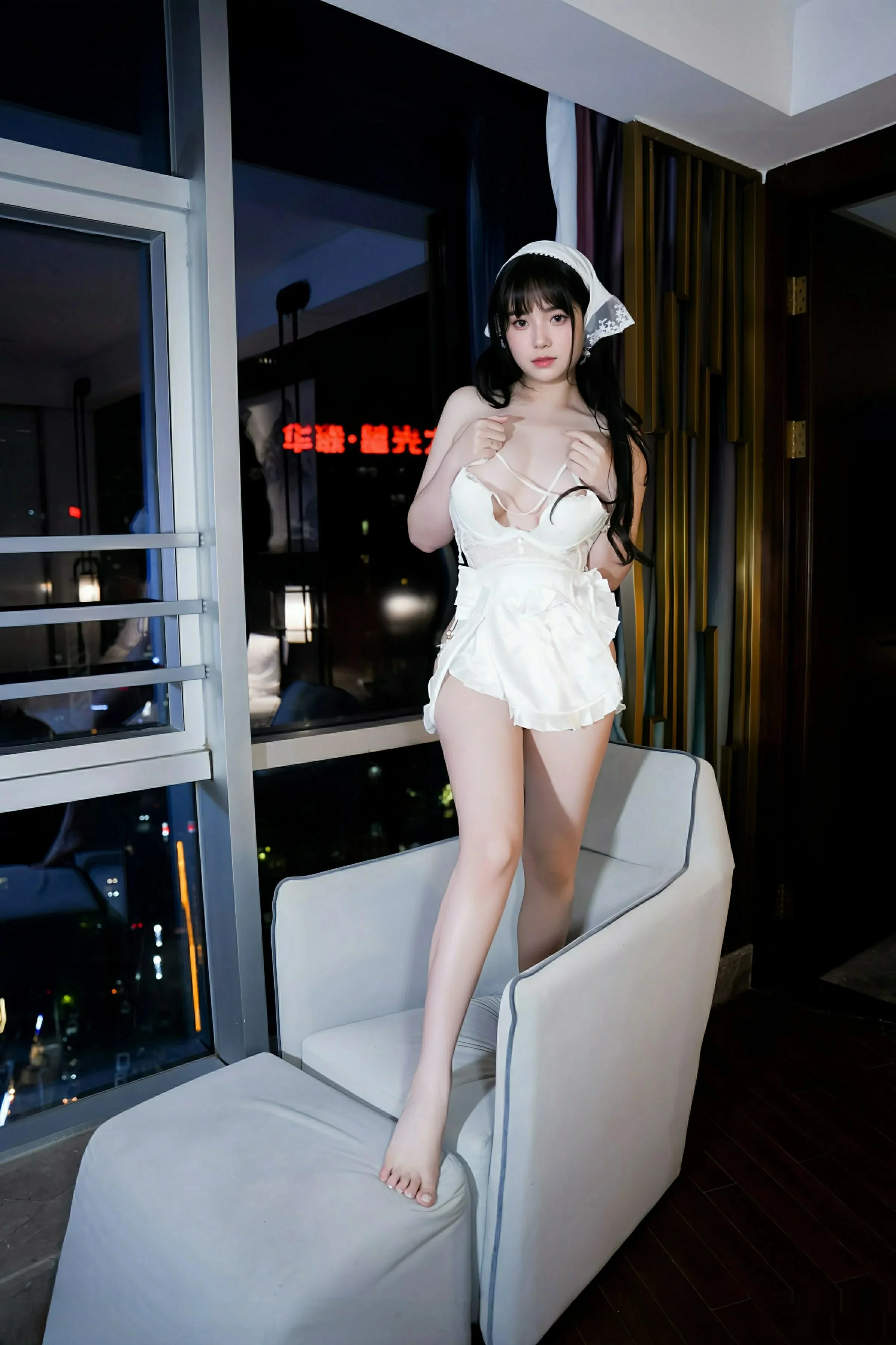 Xgyw.Org_[XiuRen秀人网]No.10631_模特软情性感白色女仆服饰配白色丝袜秀曼妙身姿迷人诱惑写真78P