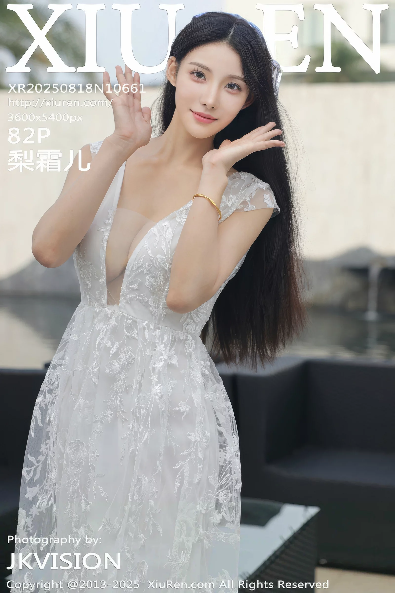 Xgyw.Org_[XiuRen秀人网]No.10661_模特梨霜儿性感低胸白色婚纱配白色丝袜秀丰腴身材完美诱惑写真82P