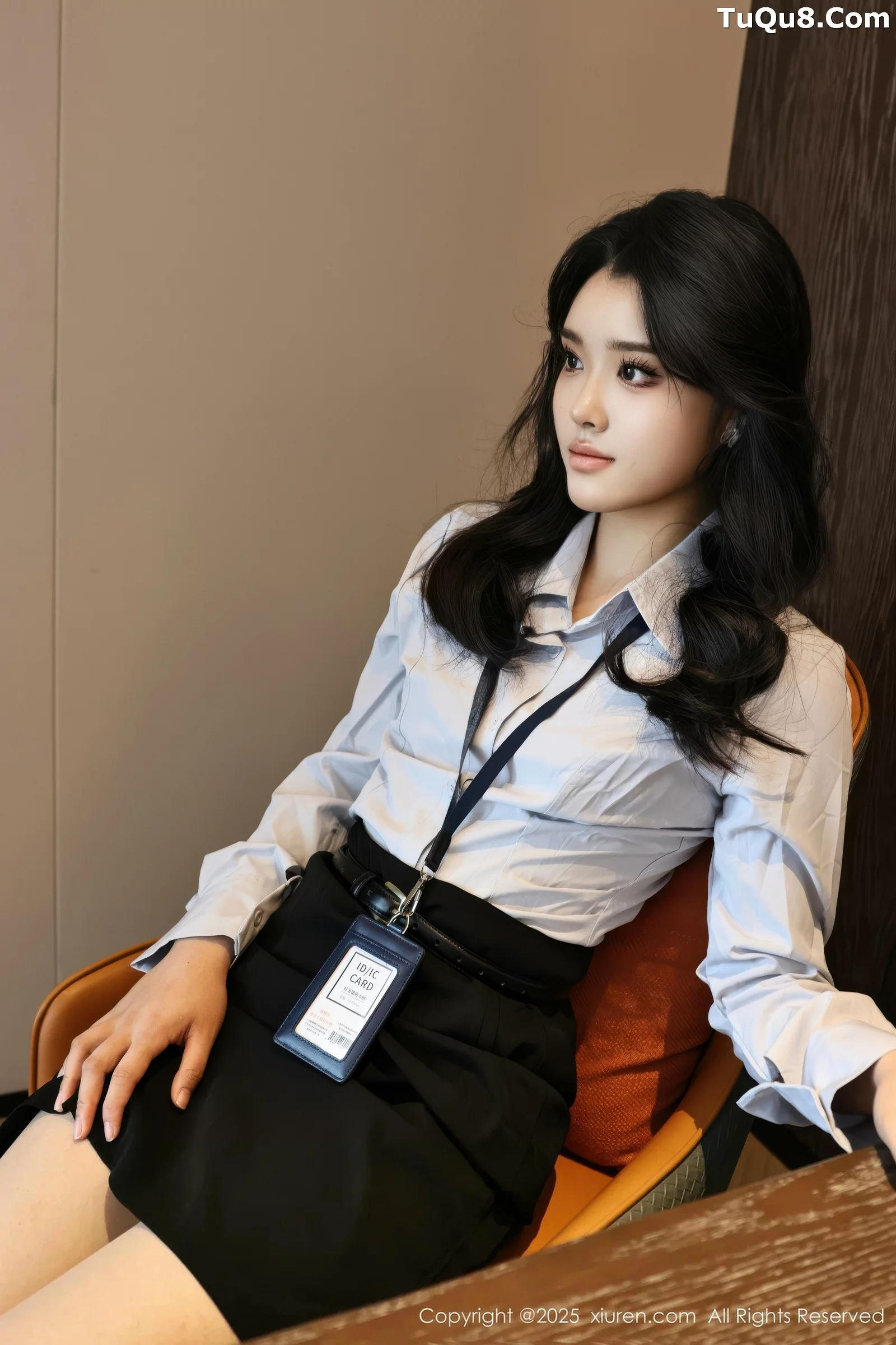 Xgyw.Org_[XiuRen秀人网]No.10674_模特糯梨子性感蓝色衬衫配黑短裙露超薄肉丝秀曼妙身姿诱惑写真60P