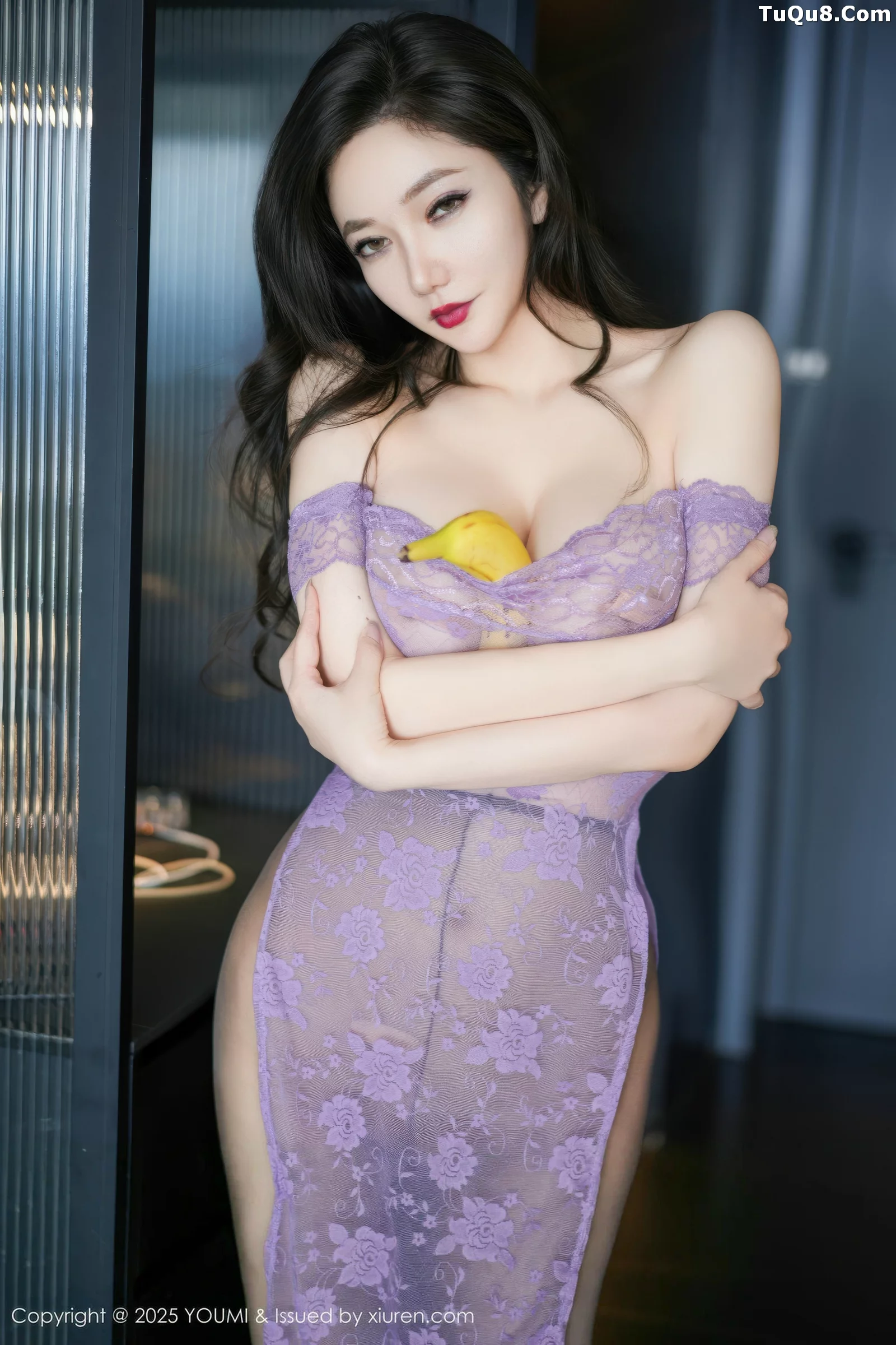 Xgyw.Org_[YouMi尤蜜荟]Vol.1162_女神心妍小公主性感紫色情趣服饰配超薄黑丝秀丰满身材诱惑写真60P