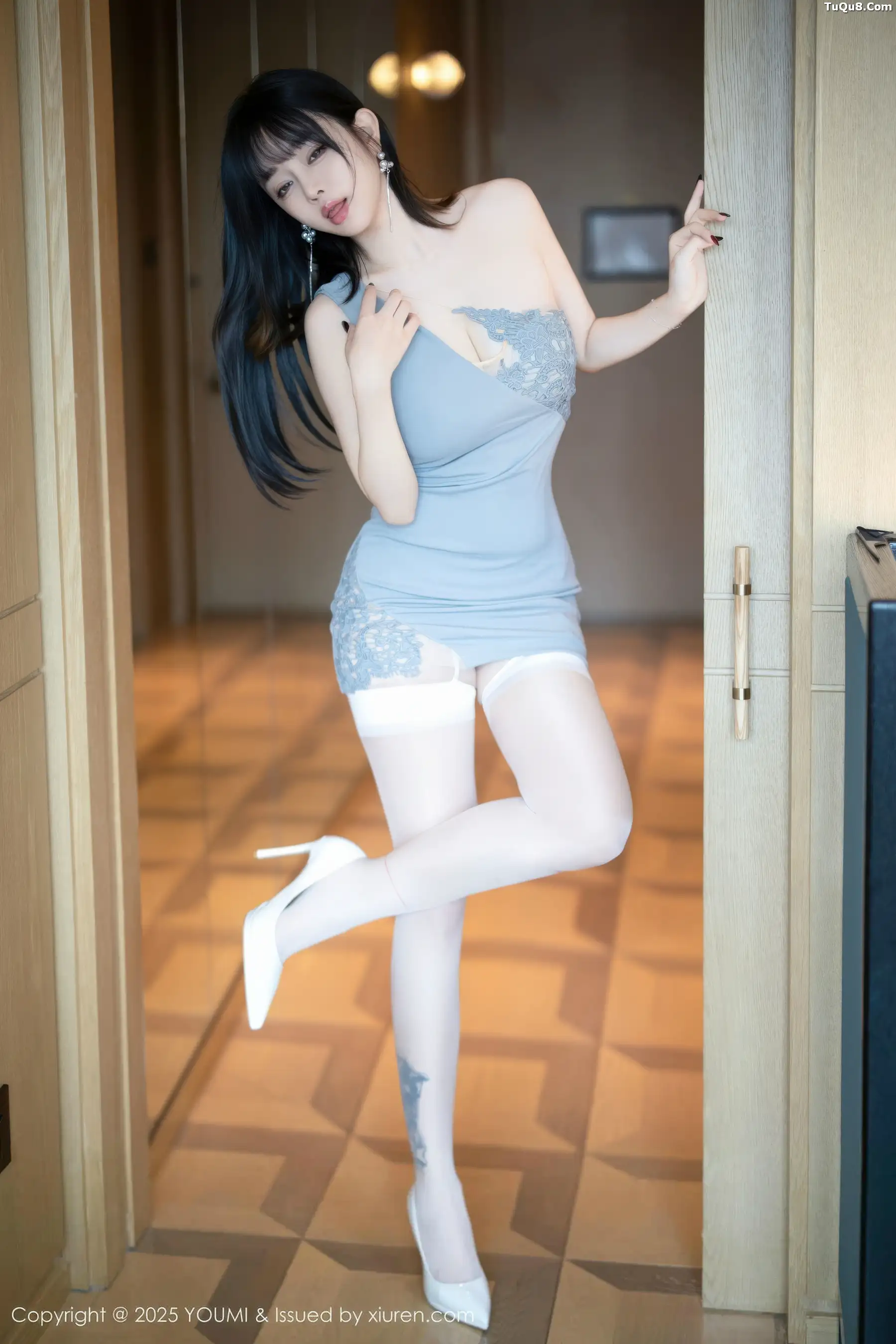 Xgyw.Org_[YouMi尤蜜荟]Vol.1181_女神王羽纯性感浅色连衣短裙露浅色内衣配白丝吊袜秀美腿诱惑写真96P