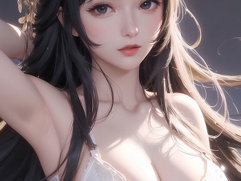 AI美图023期衣袂翩翩主题长发飘飘的内衣美少女性感写真及下载30P